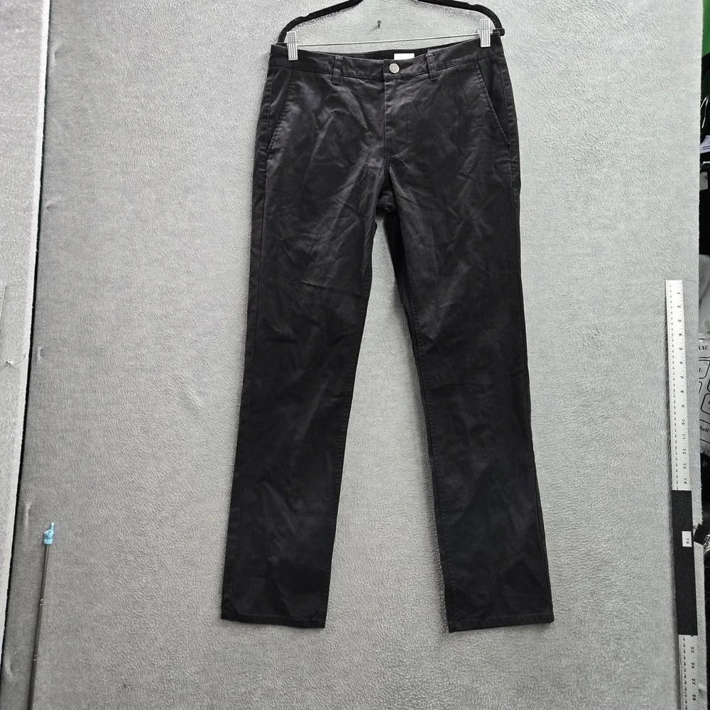 Bonobos Men Pants 32X32 Black Chino Slim Straight Twill 11599-BK390 READ